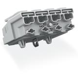 złączka zasilająca 4-biegunowa ze stopkami ze styk. PE