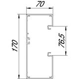 GA-A70170RW, Kanał podparapetowy, asymetryczny