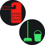 R.x Folia do sygnalizatora świetln. symbol  nie przeszkadzać/proszę posprzatać