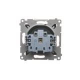 Simon 54 Gniazdo z/u i przesłonami 16A z. śrub. czarny