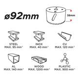 Otwornica bi-metalowa 92 mm