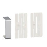 Optiline 45 - łącznik z osłoną połączenia - PC/ABS - aluminium ISM10356