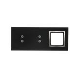Simon 54 Touch Panel dotykowy S54 Touch 3 moduły 2 pola dotykowe pionowe + 2 pola dotykowe pionowe + 1 otwór na osprzęt S54 księżycowa lawa DSTR3330/74 KONTAKT