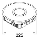 tehalit.VE-EE Podł punkt zasilania tubus R12 3mm podłoga podniesiona aluminium VANR12003 HAGER