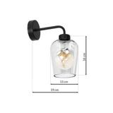 Milagro kinkiet Santiago Clear E27 czarny MLP6599