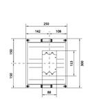 univers N 300x250mm podzespół dla wyłącznika mocy H3+ P250 +napęd silnikowy UK21LH1M HAGER