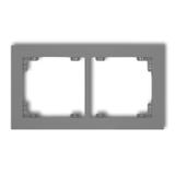 DECO Ramka uniwersalna podwójna z tworzywa szary mat