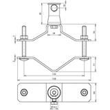Obejma do rur z gniazdem mocowania, 2 1/4-3" stal nierdzewna NIRO