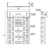 KGR50H30/3 Korytko 0,5 mm