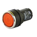 Przycisk monoblok, stabilny, kryty, czerwony, 1NC