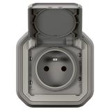 PLEXO Gniazdo hermetyczne z/u IP55 podtynkowe (szybkozłącza) szary 069831L LEGRAND