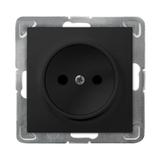 IMPRESJA Gniazdo pojedyncze - kolor czarny metalik