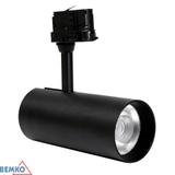 SPOT COB VERKO CZARNY 3-FAZOWY 30W 4000K 2400LM 36°