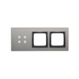 Simon 54 Touch Panel dotykowy S54 Touch 3 moduły 4 pola dotykowe + 2 otwory na osprzęty S54 burzowa chmura DSTR3400/72 KONTAKT
