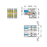 Gniazdo MCS‑MIDI Classic 2‑biegunowe jasnoszare raster 5mm 721‑2102/026‑000 /100szt./ WAGO