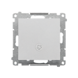 Simon 55 Przycisk zwierny /dzwonek/ z podświetleniem LED szybkozłączka Aluminium mat