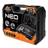 Zestaw nasadek przelotowych 1/4" + 3/8", 46 szt.