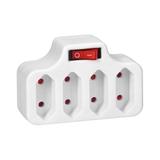 Rozgałęźnik 4x2P/II z włącznikiem biały OR-AE-13255 ORNO