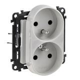 Valena Life Gniazdo Pojedyncze Z Uziemieniem /Z Przesłonami/ Do Ramek Wielokrotnych Aluminium|N|16A – 250 V 753390 LEGRAND