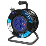 Przedłużacz bębnowy, 4 gniazda 2P+Z Schuko, kabel PVC H05VV-F 3x1,5mm2, długość 25m, stałe gniazda,