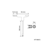 Klucze torx security typu-T, długie TT25
