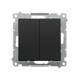 Simon 55 Przycisk zwierny podwójny zwierny bez piktogramu szybkozłączka Czarny mat