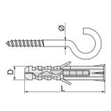 KHROfi6/4 Kołek hakowy rozp. otwarty