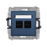 ICON Gniazdo podwójne 2xUSB typ C-C navy blue 64IGUSB-8 KARLIK