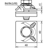 Zacisk uniwersalny MV z podkładką sprężystą, do drutu 10 mm, St/tZn