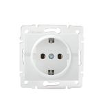 LOGI Gniazdo pojedyncze Schuko śrubowy Biały 16A 250V 021220102 25085 KANLUX