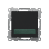 Simon 55 Sygnalizator świetlny LED – światło zielone 230V Czarny mat