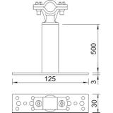 ISO-A-500, UCHWYTY ISO Z KOMPL.ZAMOC.500MM