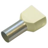 TWIN końcówki tulejkowe 10/14 kość słoniowa