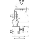 Wspornik dachowy z DEHNgrip, do rąbka stojącego blachy, Al