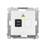 Simon 55 Gniazdo światłowodowe / optyczne pojedyncze SC/APC Biały mat