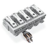 złączka zasilająca 5-biegunowa ze stopkami ze styk. PE