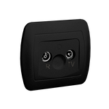 SIMON AKORD WMAA-41035X-Y013 Gniazdo antenowe R-TV końcowe separowane; czarny