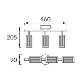 FRIDA SPT GU10 3I BLACK/CHROME