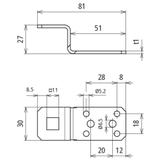 Łącznik Z do mocowania, NIRO