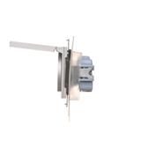 Simon 55 Gniazdo wtyczkowe do wersji IP44 z uszczelką szybkozłączka Klapka W kolorze pokrywy Aluminium mat TGZ1BCZ.01/143 KONTAKT