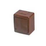 Wyłącznik BETA, pojedynczy, krzyżowy, IP44, brązowy