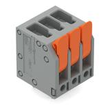 Złączka do płytek drukowanych dźwignia 4mm2 RM 5mm 2-bieg szara /180szt./ 2604-3102 WAGO