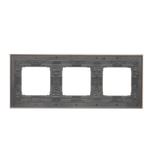 Simon 54 Nature Ramka 3-krotna Nature-Metal SATYNOWY BLASK IP20/IP44* (*IP44-należy zastosować zestaw uszczelek DUN3) DRN3/79 KONTAKT