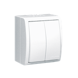 Simon Aquarius Łącznik schodowy podwójny bryzgoszczelny IP54 10A 250V zaciski śrubowe biały AQW6/2/11 KONTAKT