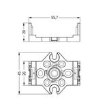 płytka montażowa do rozgałęźnika biała