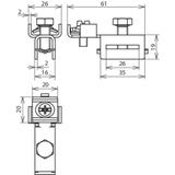 Kompletny zacisk do taśmy 540 901, 4-25 mm2, stal nierdzewna NIRO
