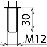 Śruba sześciokątna DIN 933 M12x30 mm stal nierdzewna NIRO