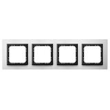 SONATA Ramka poczwórna - kolor szczotkowane aluminium