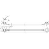 Linka łącząca dł. 1000 mm, 16mm2, Cu/PVC kolor czarny, z zaciskami