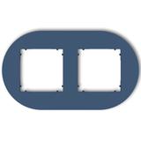 MINI Ramka podwójna okrągła z tworzywa navy blue 64MRTO-2 KARLIK